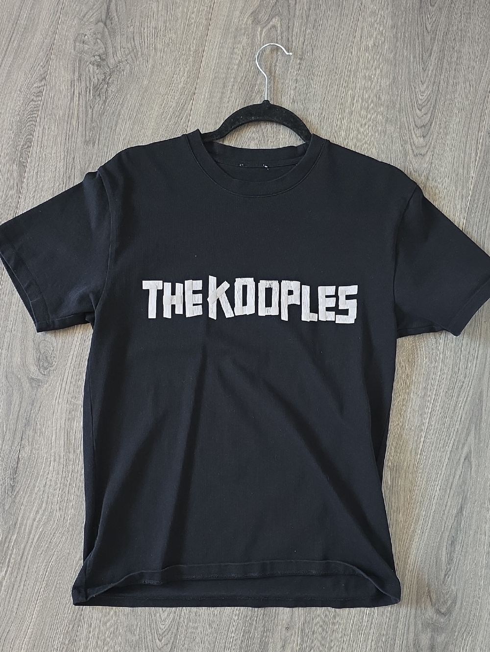 The Kooples Black T-shirt with White Block Logo